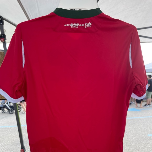 Womens  XS red Macron official jersey. Quick wick - Picture 2 of 6